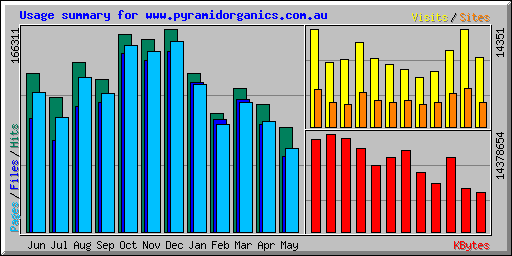 Usage summary for www.pyramidorganics.com.au